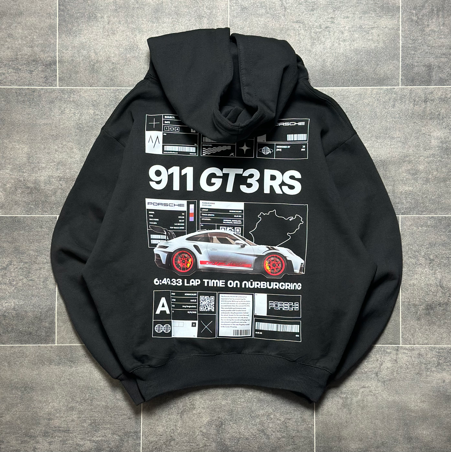 Nürburgring Porsche 911 GT3 RS Oversized Hoodie