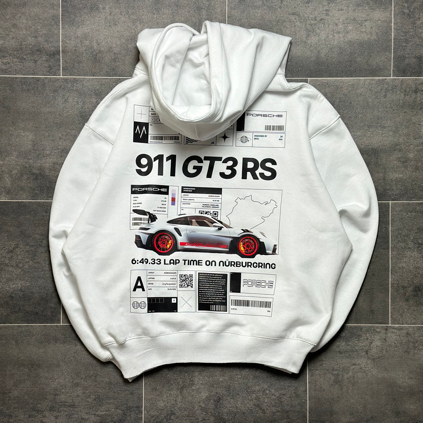 Nürburgring Porsche 911 GT3 RS Oversized Hoodie