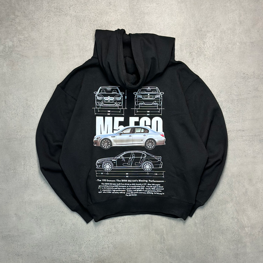 BMW M5 E60 Oversized Black Hoodie