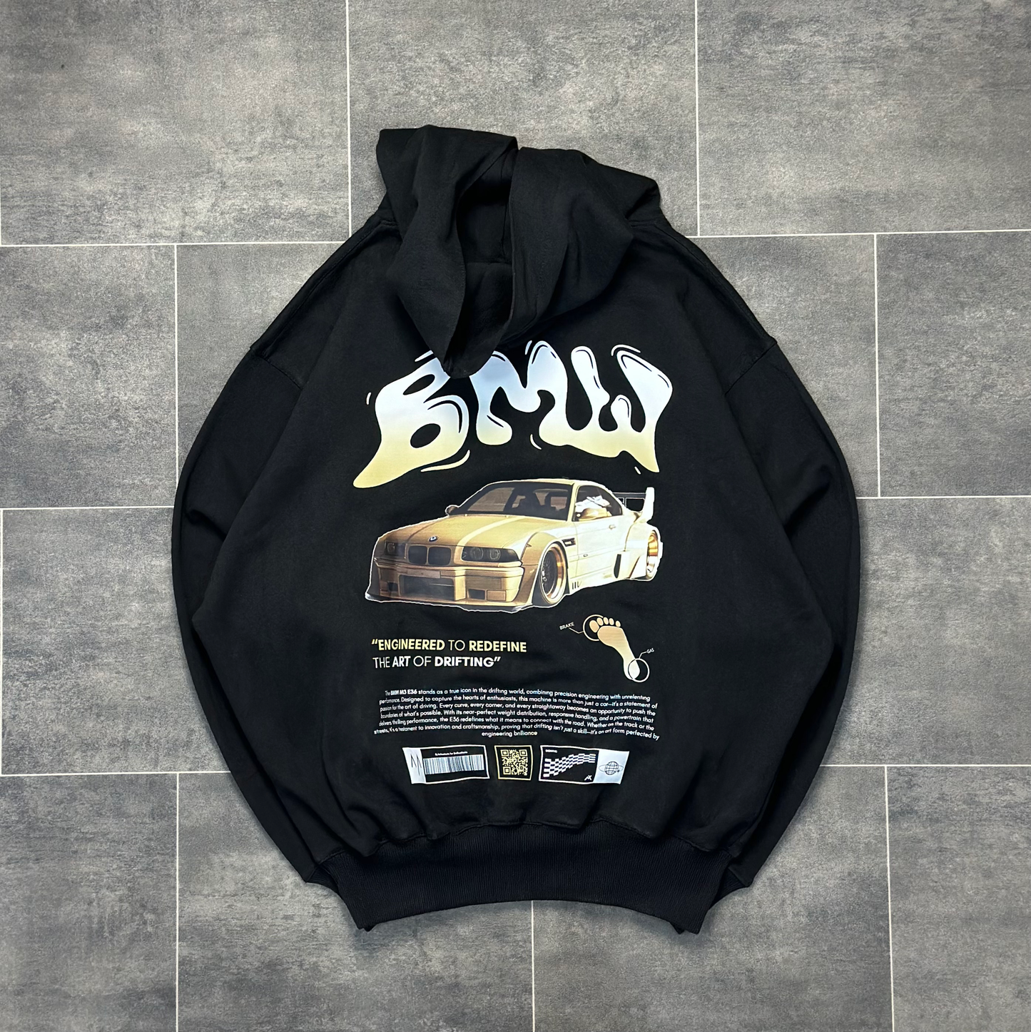 THE BMW M3 E36 Black Oversized Hoodie