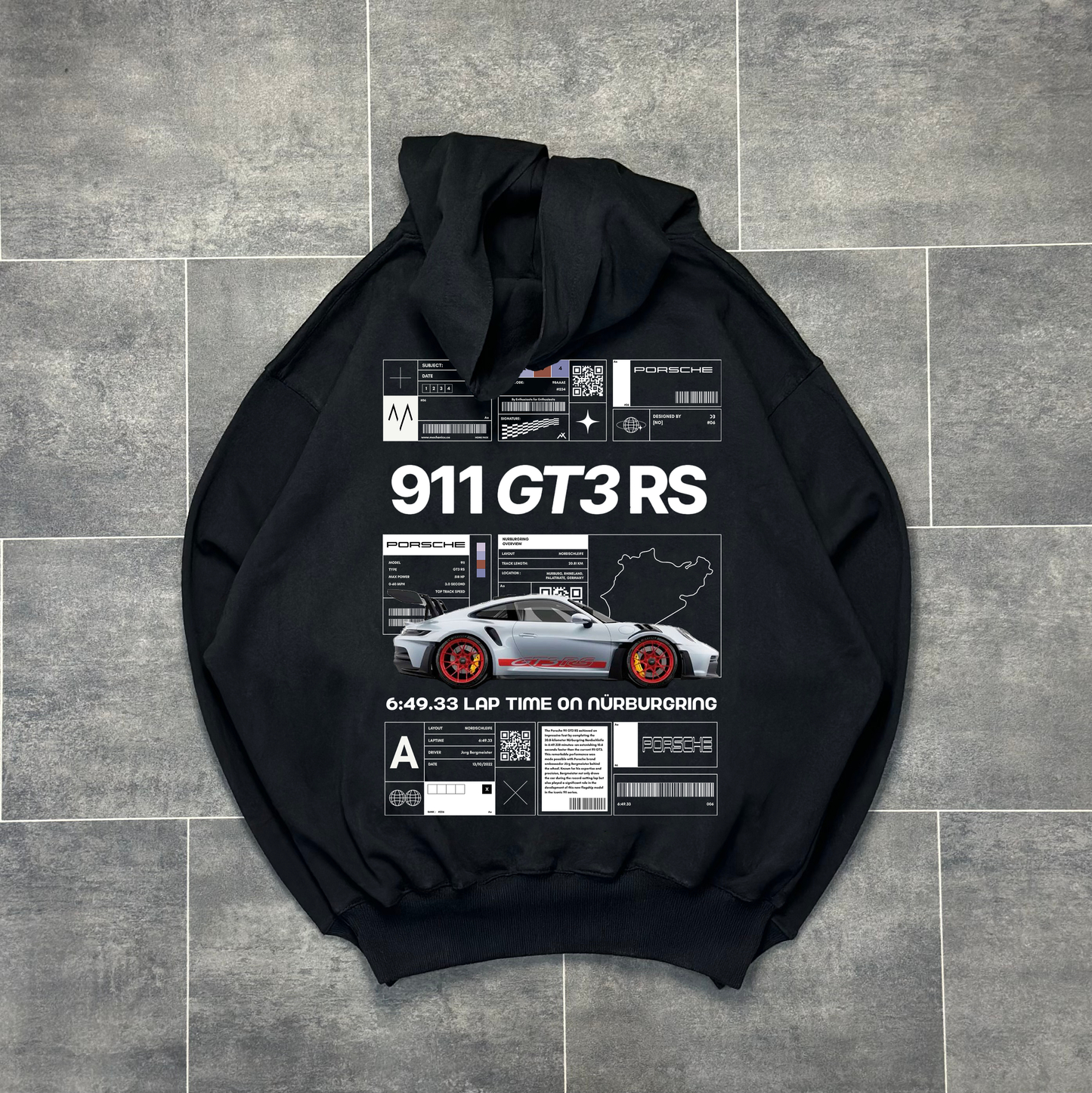 Nürburgring 911 GT3 RS Oversized Hoodie